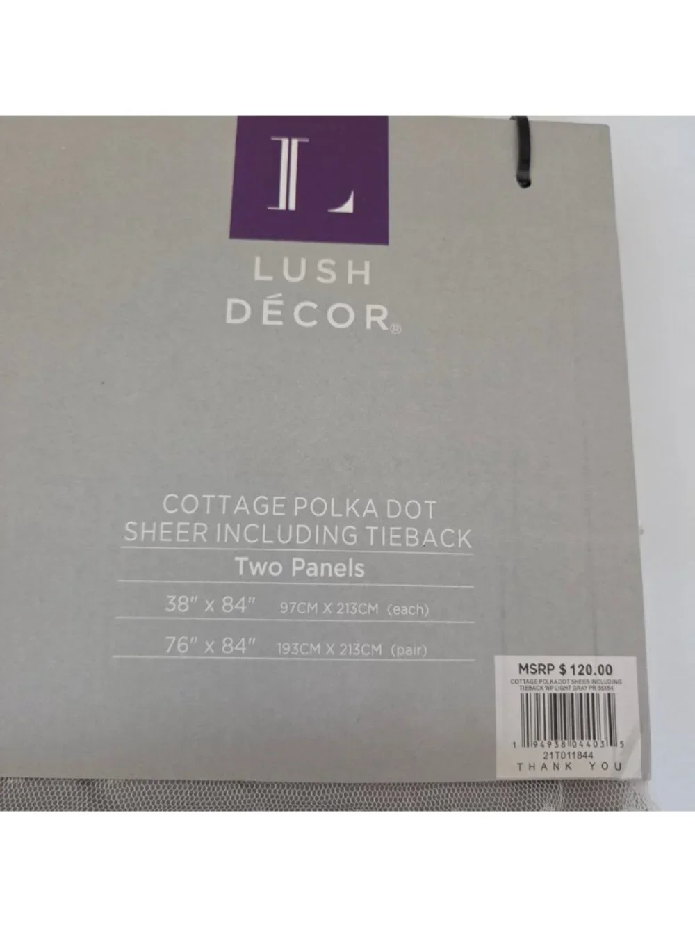 Cottage Polka Dot Sheer Window Curtain Panel Set of 2-38